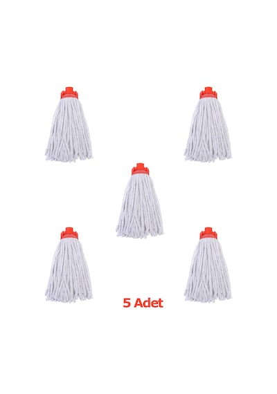 Titiz İspanyola Yedek Vidalı Cotton Mop / Mop Başlığı / Paspas Ucu - 5 Adet