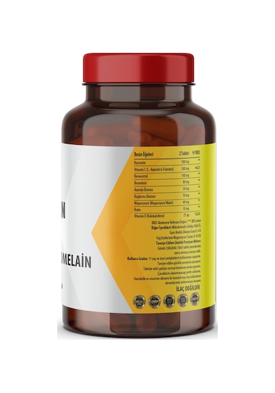 Quercetin Ester C Resveratrol Bromelain Vitamin D Magnezyum Aserola 60 Tablet