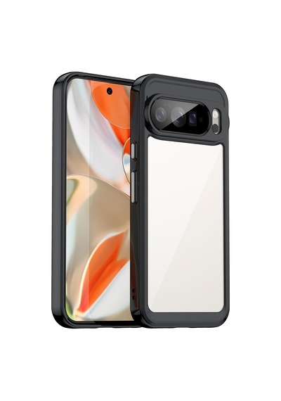 Caseonn Google Pixel 10 Pro Xl Kılıf Kamera Korumalı Darbe Emici Şeffaf Arka Kapak Siyah