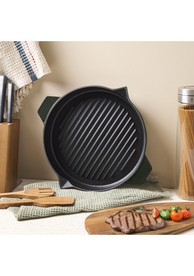 Aryıldız Duo Cast Bombe Grill Tava Fesleğen 30 Cm Renkli
