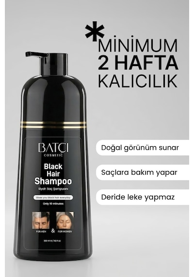 Batçı Saç Siyahlaştıran Anında Etkili Beyaz Kapatıcı Şampuan 350 ML