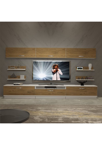 Decoraktiv Trendstyle 8y Mdf Tv Ünitesi Tv Sehpası Beyaz - Pera