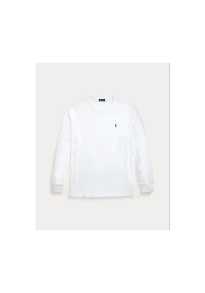 Polo Ralph Lauren Özel Tasarım Regular Kesim Yumuşak Pamuklu Sweatshirt Beyaz