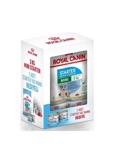 Royal Canin Starter Mini Mother & Babydog Yetişkin Köpek Maması 3 KG  + Konserve Köpek Maması 2'li