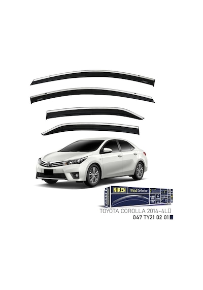 Niken Toyota Corolla 2014 Kromlu Cam Rüzgarlığı 4'lü - Ekolmaks