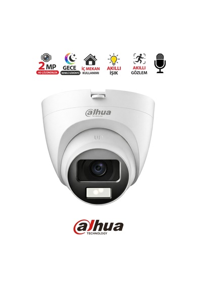 1080p Dome Kamera Hac T1a21p U Il A 0280b Gece Renkli Dahili Mikrofonlu Güvenlik Kamerası