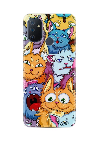 Oneplus Nord N10 Kılıf Silikon Desen Özel Seri Kediler 1723