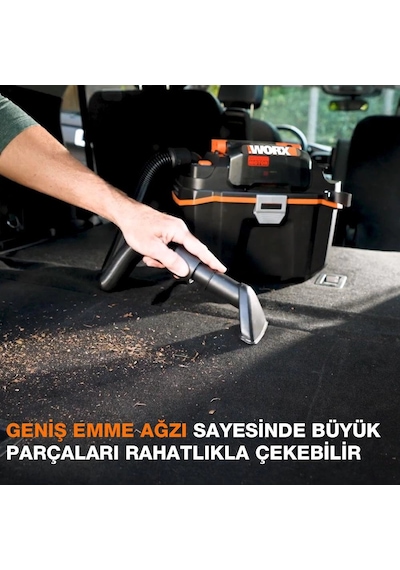 Worx Wx031.9 20volt 200w/16kpa Li-ion Kömürsüz Flexi Esnek Hortumlu Islak/kuru Süpürge & Üfleme Akü