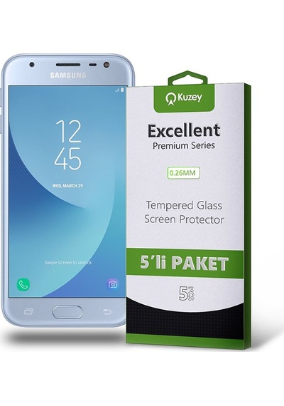 Samsung Uyumlu Galaxy J3 Pro Ekran Koruyucu Cam 5 Adet Ekonomik Paket (541371382) 20 Tl Fark Ile Apple  iPhone Hızlı Şarj Kablosu