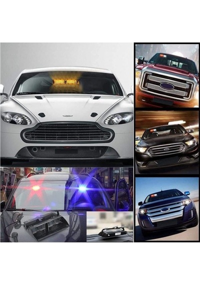 Drstuningistanbul Flaş Led Çakarlı 16W Kırmızı-Mavi 8 Fonksiyonlu / Lapa176