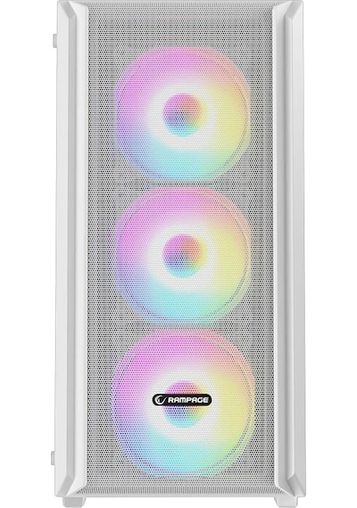 Rampage Beta Mesh 650w 80+ Beyaz Temperli Cam 4x120mm Argb Fan Akak0rmp0008