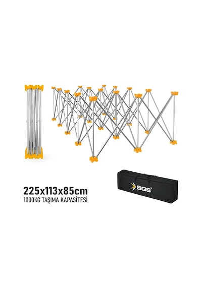 Sgs Katlanır Çalışma Tezgahı Alüminyum 225 113 85 Cm Sgs922