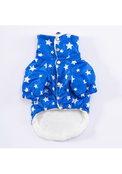 Pawstar Mavi Stars Orta ve Büyük Irk Köpek Montu Yağmurluğu
