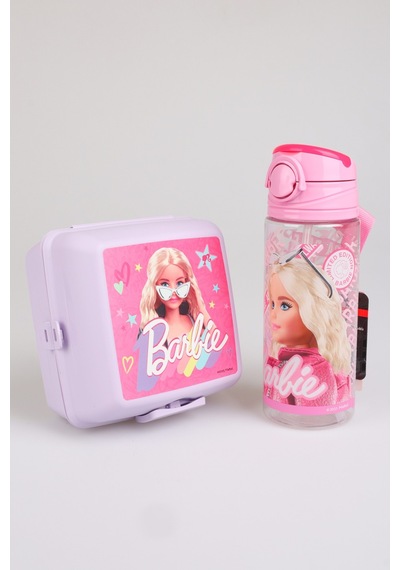 X Dekomus Lisanslı Barbie Extra Glam Collection 500 Ml Matara Ve 2 Katlı Beslenme Kutusu Smart Lunch Box Altın