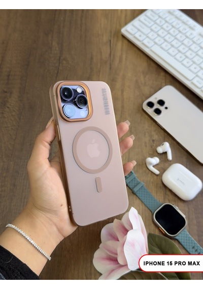 Apple iPhone 15 Pro Max Magsafe Uyumlu Mat Sert Klein Kılıf Çok Renkli