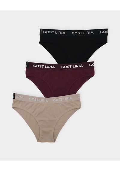 Gost Liria Hush Trio Kadın Slip 3 Lü Paket - Çok Renkli Çok Renkli