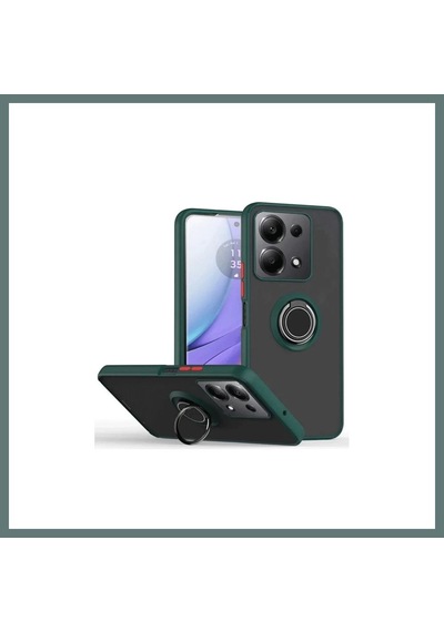 Bezos Redmi Note 13 Pro 4g Uyumlu Montreal Yüzüklü Silikon Kapak - Yeşil Ventra