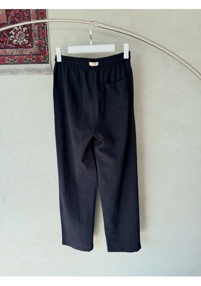 Efnaz Style Erkek İthal Yıkamalı Keten Pantolon siyah
