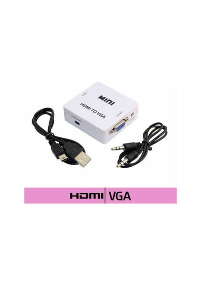 Turbosepet Hdmi To Vga Adaptör Full Hd 1080P Görüntü + Ses Aktarma 259900202