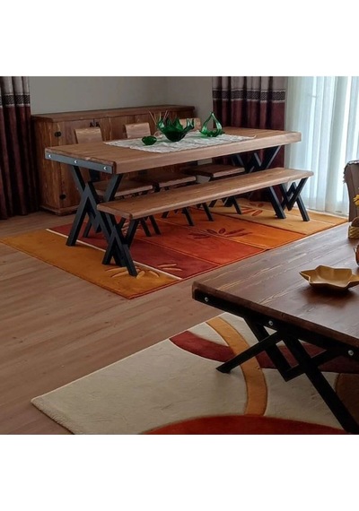 Doğal Ahşap Yemek Masası-100-200