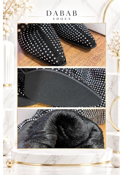 Dabab Shoes Vessa Kadın Gümüş Taş Detaylı Siyah Sivri Burun Körüklü Uzun Konç 6 Cm Kalın Topuklu Çizme Dabab Shoes Vessa Kadın Gümüş Taş Detaylı Siyah Sivri Burun Körüklü Uzun Konç 6 Cm Kalın Topuklu Çizme
