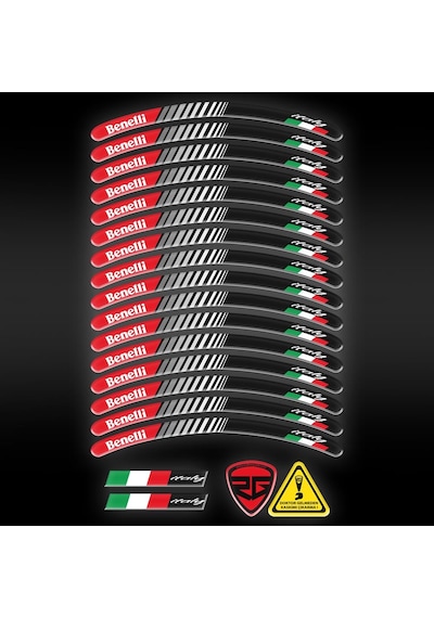 Aprilia Kırmızı 3D Reflektif Yansıtma Özellikli Damla Jant Şeridi