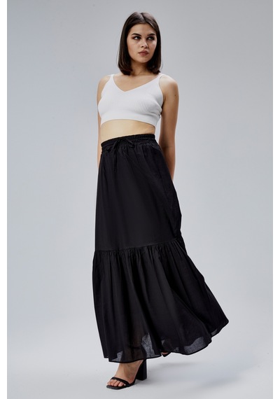 Siyah Regular Pamuklu Vual Etek Siyah