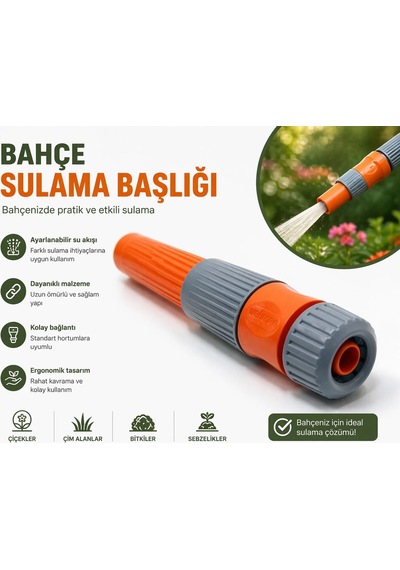 Lexroo Lans Ayarlı Hortum Ucu 1/2 Bahçe Hortum Ucu Sulama