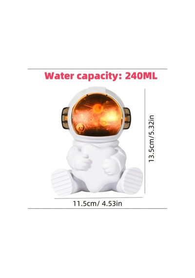 Astronot 240 Ml Usb Ultrasonik Oda Ve Araba Hava Nemlendirici Buhar Makinesi Aroma Difizörü