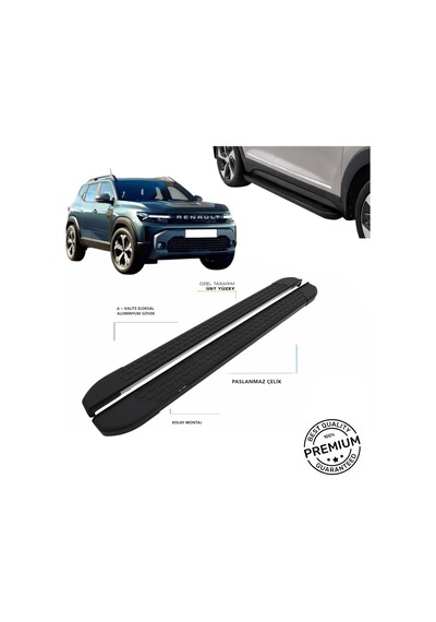 Renault Duster 2024 2025 2026 2027 Araca Özel Siyah Yan Basamak Nvdsyh