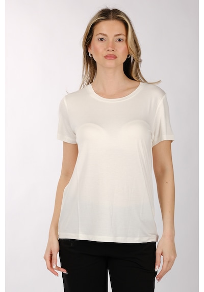 Daıdo Kadın T-shirt 19y311900981 Ekru