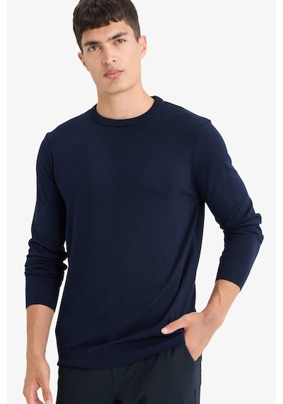 Defacto Regular Fit Bisiklet Yaka Basic Düz Premium Triko Kazak A5268ax25aunv64 Lacivert