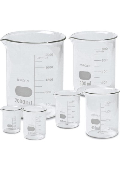 Beher Cam Kısa Form 5000 ml