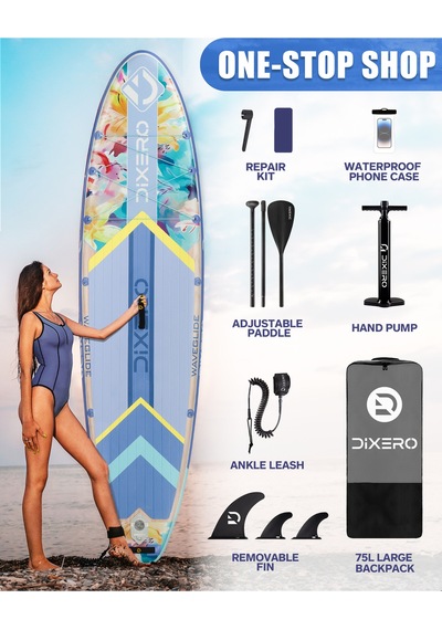 Wave Glide Flowers 335x84x15 Cm Premium Şişme Paddle Board Sup Özel Seri Full Set
