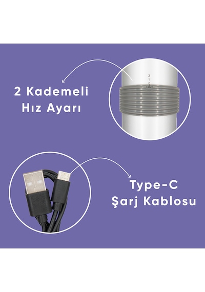 Şarjlı Hız Ayarlı Saç Sakal Tıraş Makinesi Erkek Kişisel Bakım Rd-609x 8 Saat