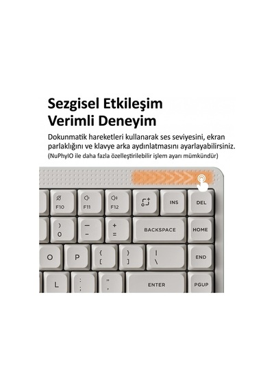 Nuphy Node75 Tri-mode Custom Mekanik Oyuncu Klavyesi Beyaz-blush Nano
