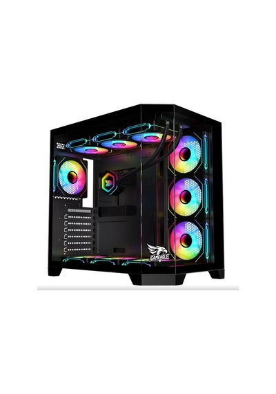 Gameagle Edge Black 850w 80+plus Bronz Psu +7 Argb Fanlı Gaming Siyah Akvaryum Atx Oyuncu Kasası