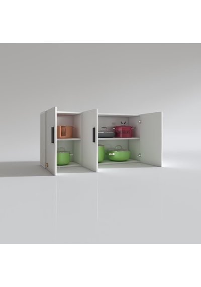 Kenzlife Hazır Mutfak Canna22 Byz 060 120 22 Mutfak Banyo Dolabı Kapaklı Raflı