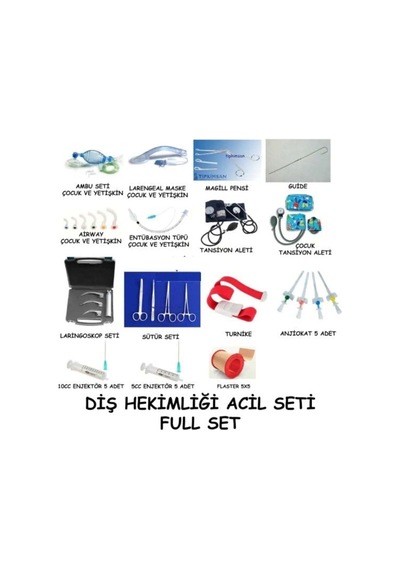 Acil Seti Diş Hekimliği Için Full Set Klinik Tipi