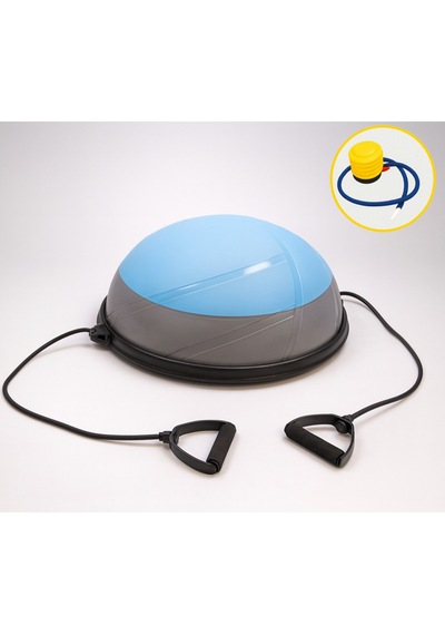 Evapera Modern Uluslararası Standartlarda Çift Renkli Denge Mobilite Pilates Bosu Ball Aleti Topu 58cm Gri-mavi