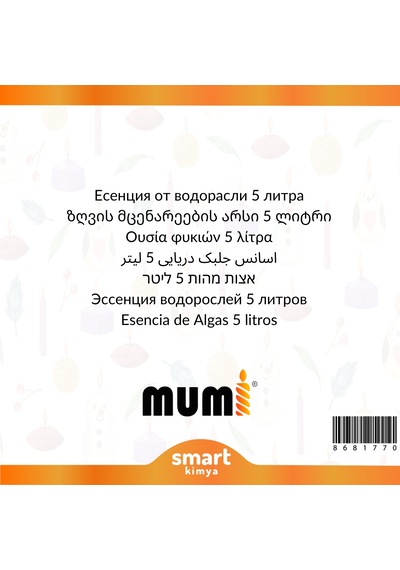 Yosun Mum Esansı 5 Litre Şeffaf