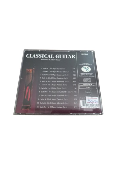 Classıcal Guıtar Cd Bach Suıtes Nr. 1 And Nr. 3
