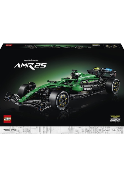 LEGO® Technic Aston Martin Aramco AMR25 F1® Araba 42240 - Yetişkinler için Diferansiyel İçeren Model Yapım Seti (1547 Parça)