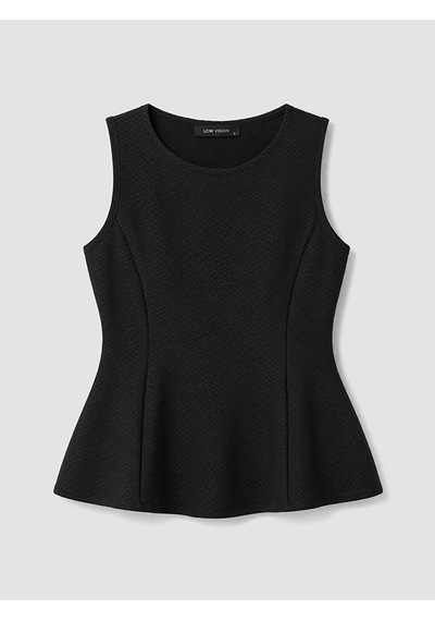 Lcw Vision Siyah Bisiklet Yaka Peplum Bluz