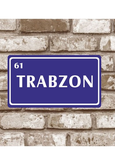 Kişiye Özel Metal Plaka Trabzon 61 Retro Poster (29X15)