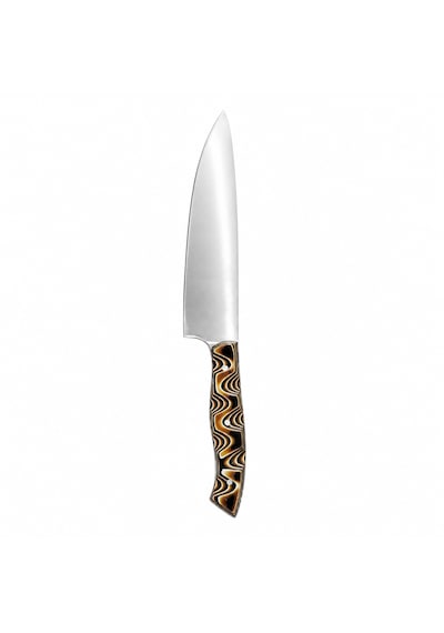 CH woodline 4116 Alman Çelik Santoku Ve Guyuto Bıçak Seti 2 Parça Profesyonel Şef Bıçağı, Verzalit Sap, Ergonomik Mutfak Bıçak Seti çok renkli -