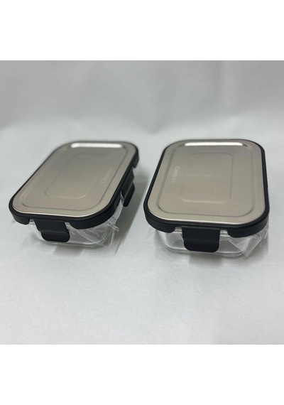 Cooker Ckr3486 Cam Saklama Kabı 370 Ml Siyah 2 Adet Siyah