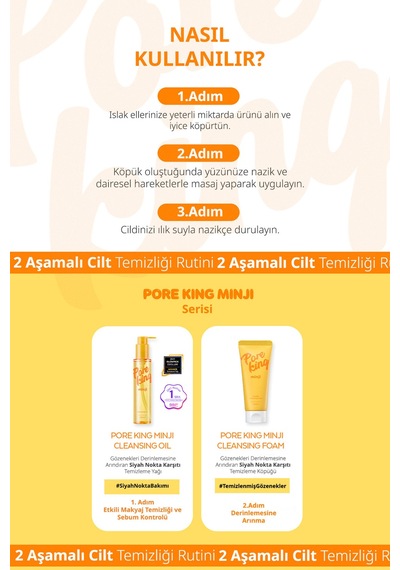 Gözenek Arındıran&siyah Nokta Karşıtı Temizleme Köpüğü A'pıeu Pore King Minji Trouble Cleansing Foam