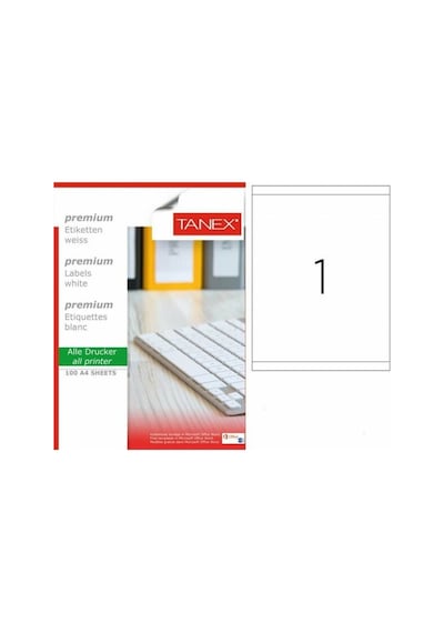 Tw-2100 210x280mm Lazer Etiket 100 Lü-