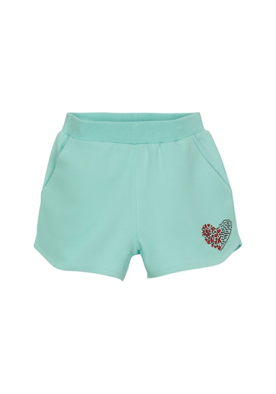 Lovetti Mint Kız Çocuk Kalp Baskılı Iki Iplik Şort 7853M024 Mint Yeşili